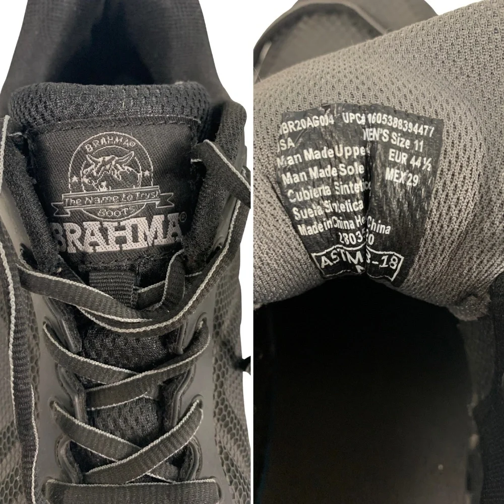 Brahma Black Mesh Steel Toed Work Shoes Men's Size 11 Work Wear